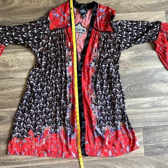 SOLD OUT NWT Boho Gypsy Patchwork Kimono Velvet S - Picture 13 of 13